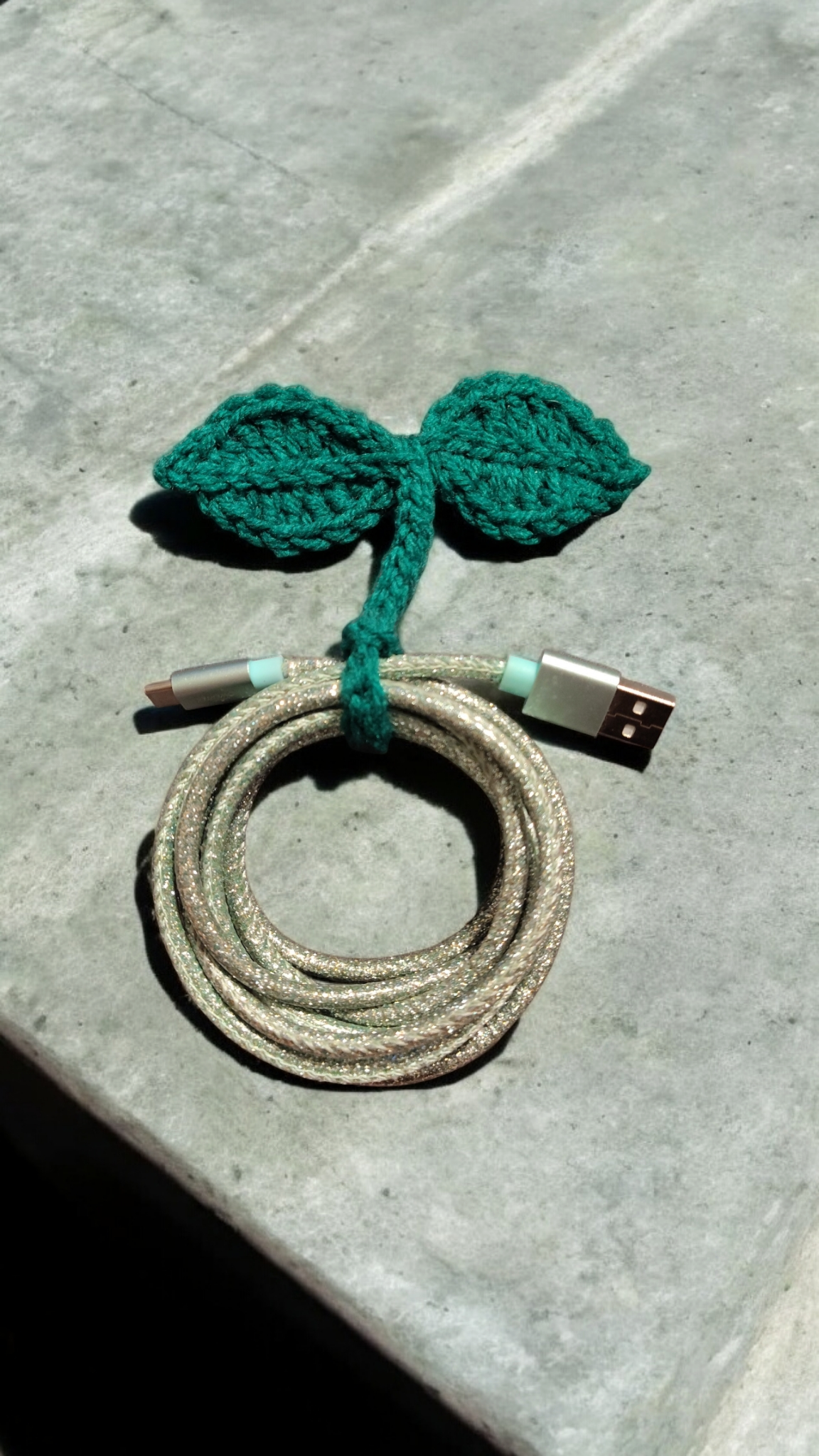 Crocheted Sprout Cord Winder