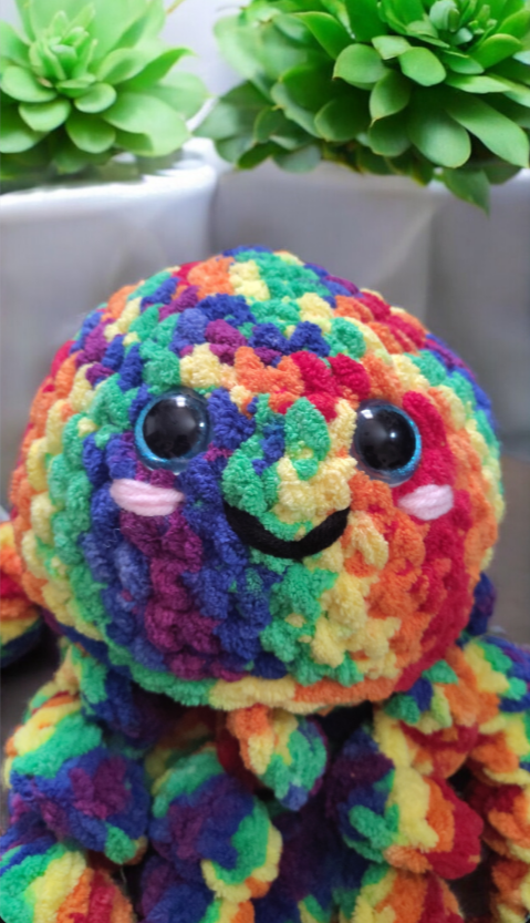 Crocheted Rainbow Jellyfish Large