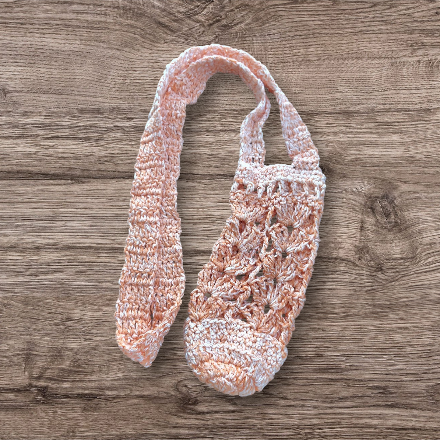 Crocheted Water Bottle Holder - Orange