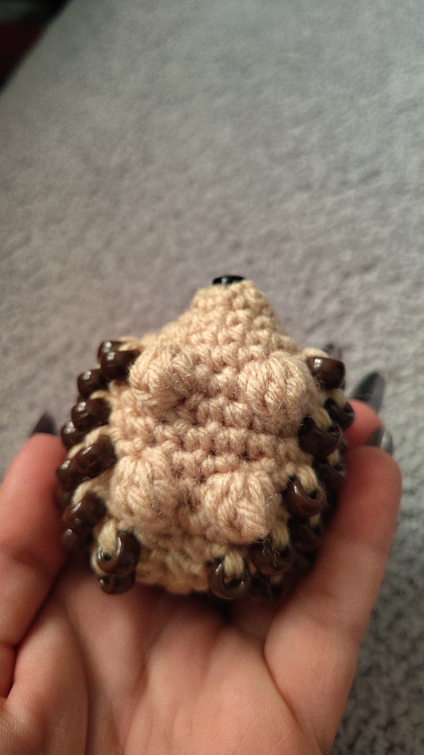 Crocheted Fidget Hedgehog (brown)