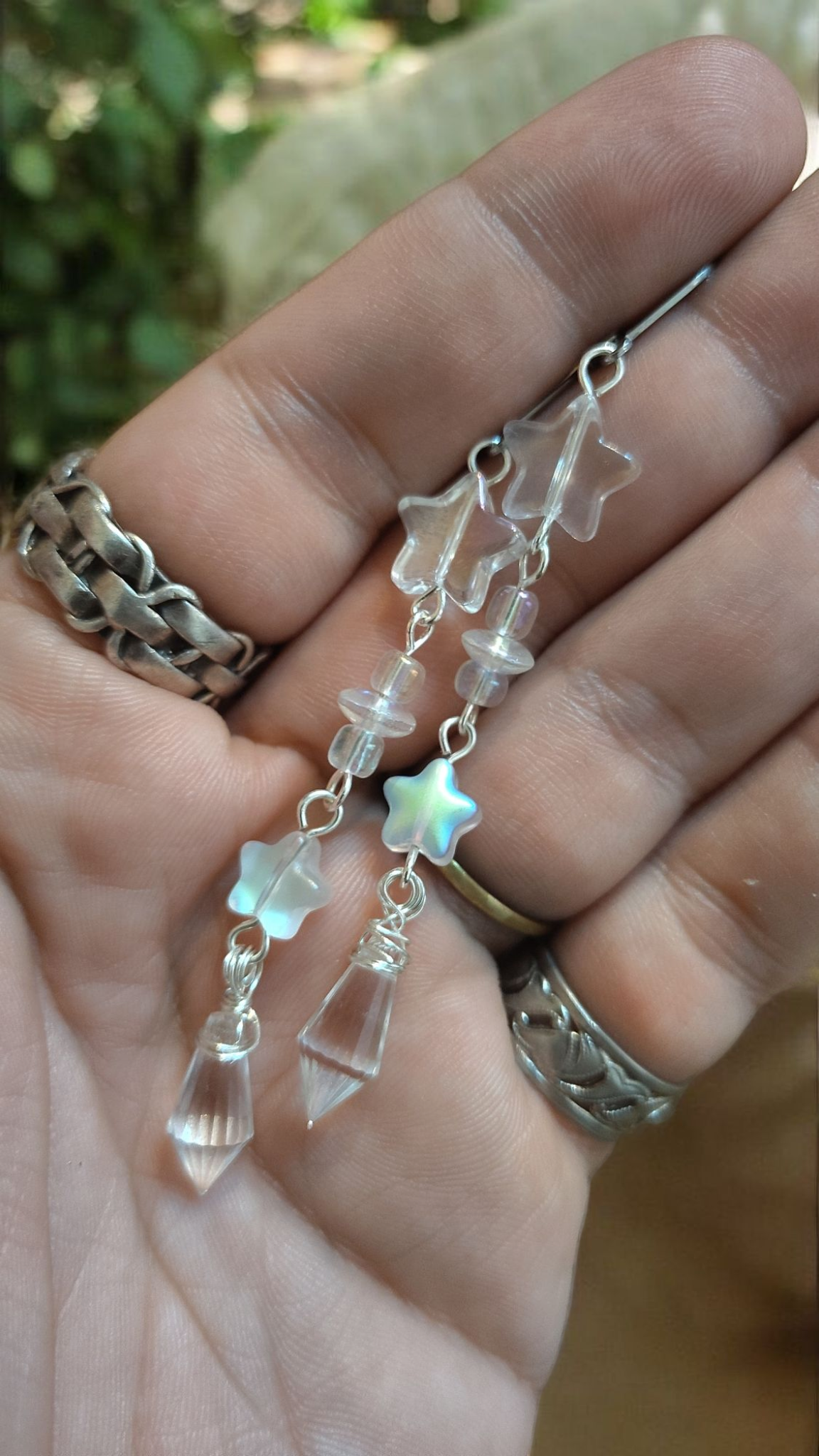 Star Long Dangle Earrings