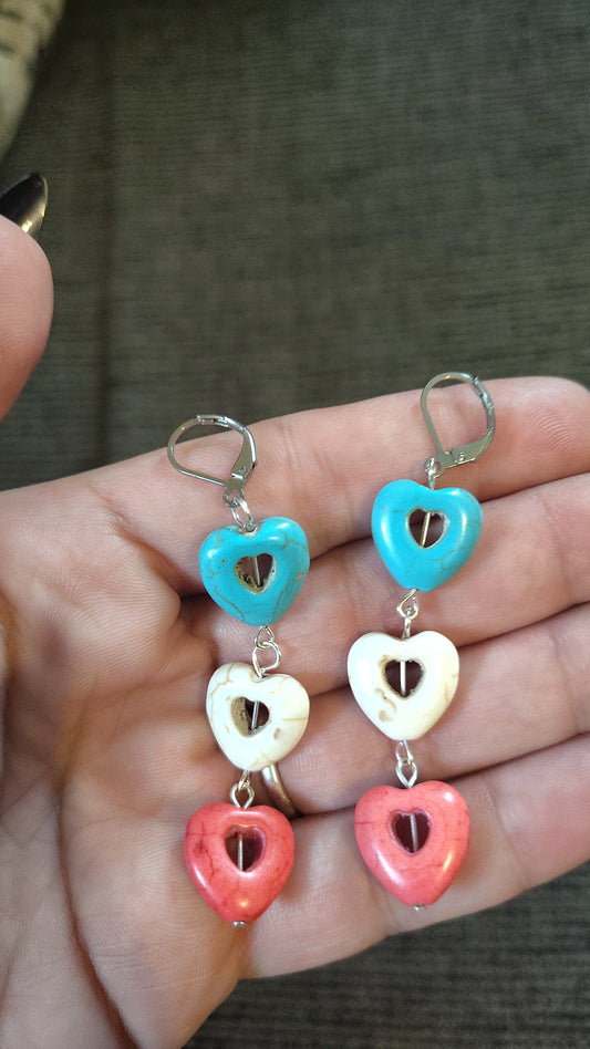 Pride Trans Flag Colored Dangle Earrings