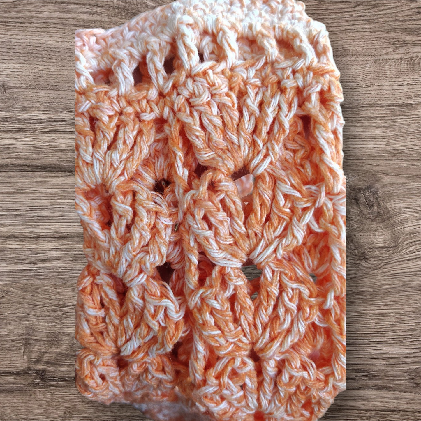 Crocheted Water Bottle Holder - Orange
