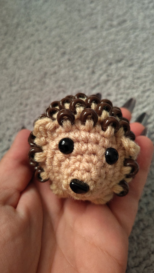 Crocheted Fidget Hedgehog (brown)