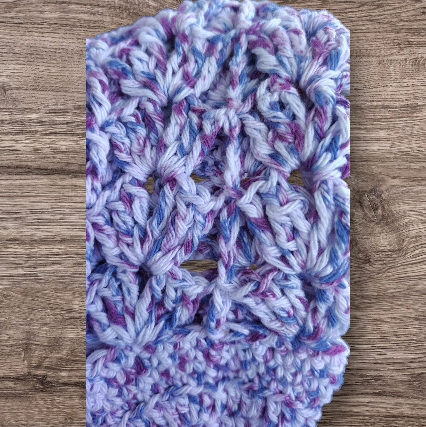 Crocheted Water Bottle Holder - Purple