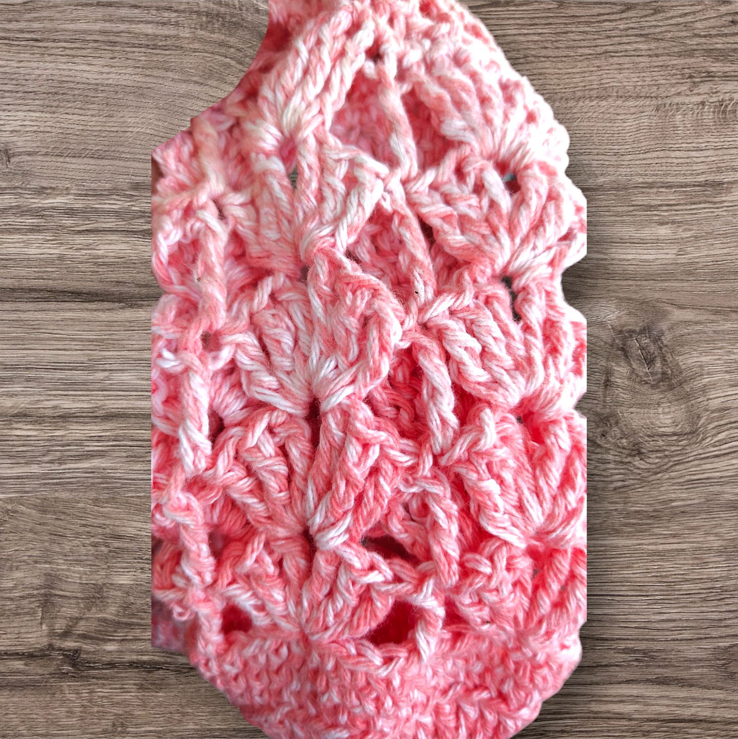 Crocheted Water Bottle Holder - Pink