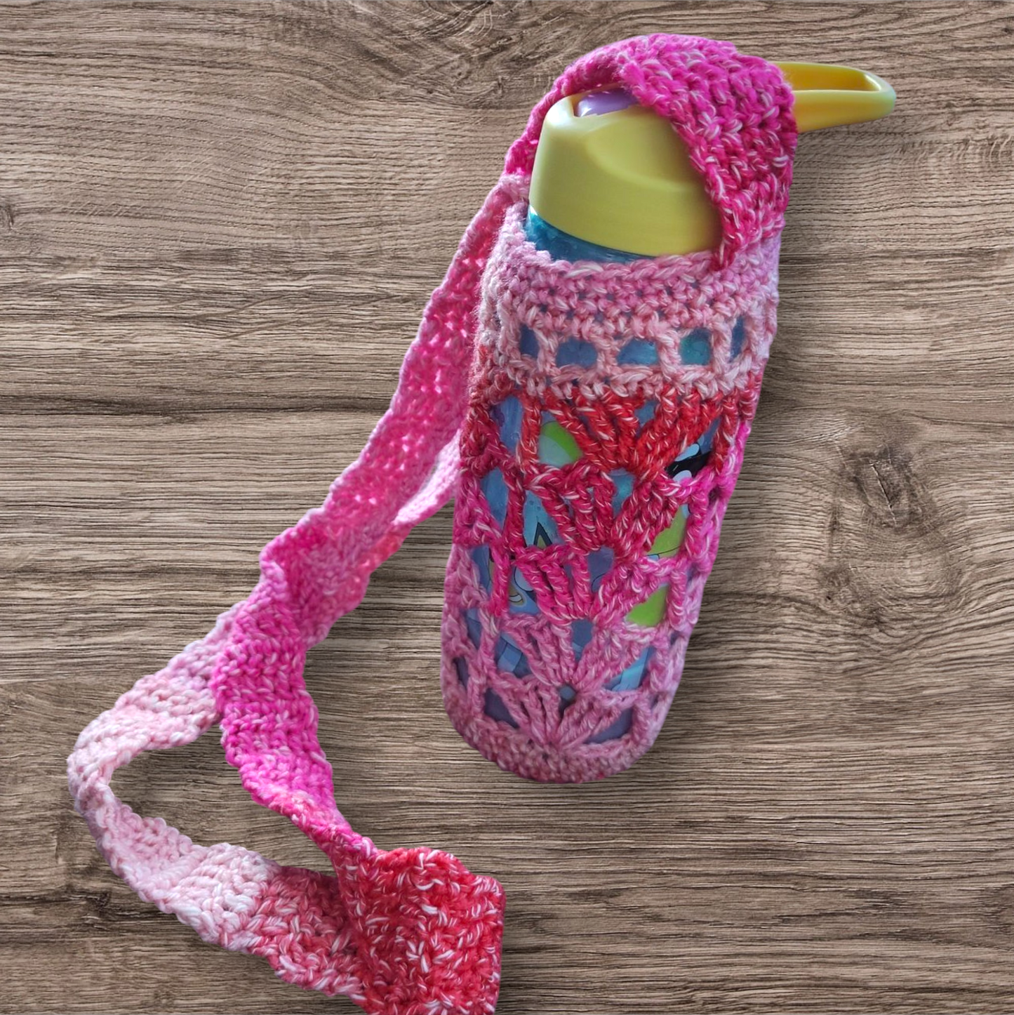 Crocheted Water Bottle Holder - Sapphic